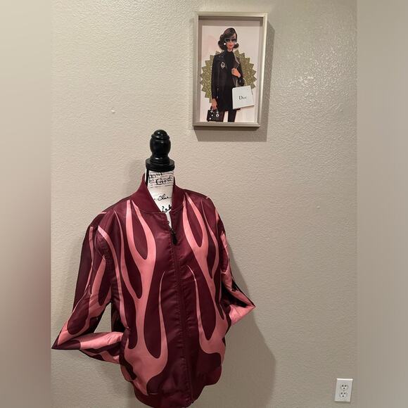 NWT Rebel Vengeance Maroon Flame Jacket M